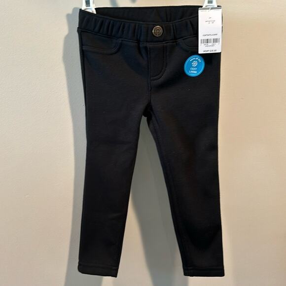 Carter’s Toddler Girl 3T Black Fleece-Lined Leggings - Picture 1 of 7